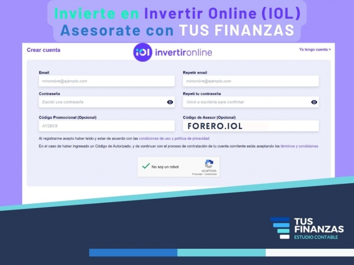 Invierte con el asesoramiento de Tus Finanzas en la plataforma de Invertir Online (IOL)